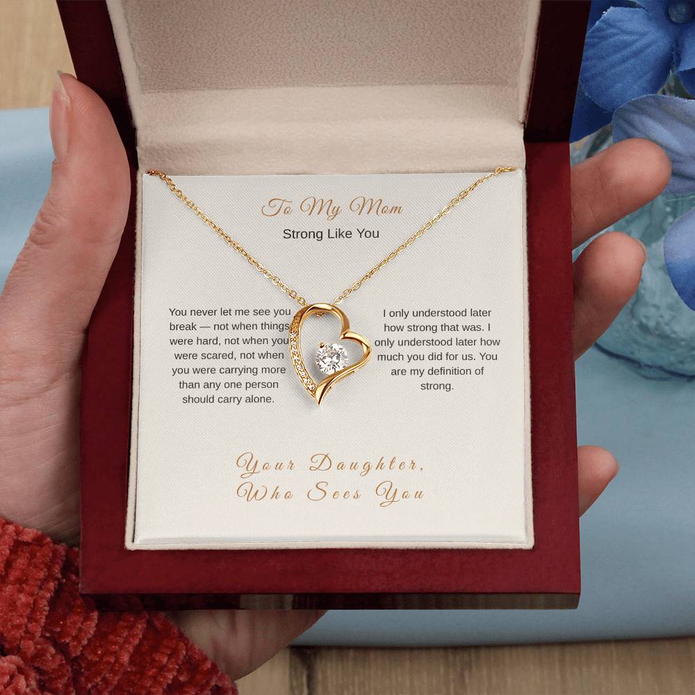 Strong Like You Necklace for Mom β Inspirational Mother's Day Gift - Golden Willow Emporium