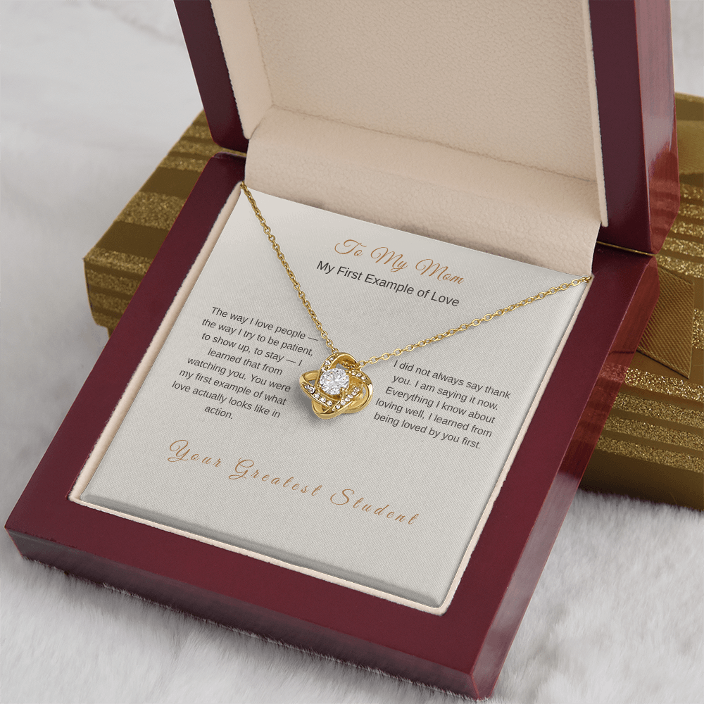 My First Example of Love Necklace for Mom β Emotional Gift from Son - Golden Willow Emporium