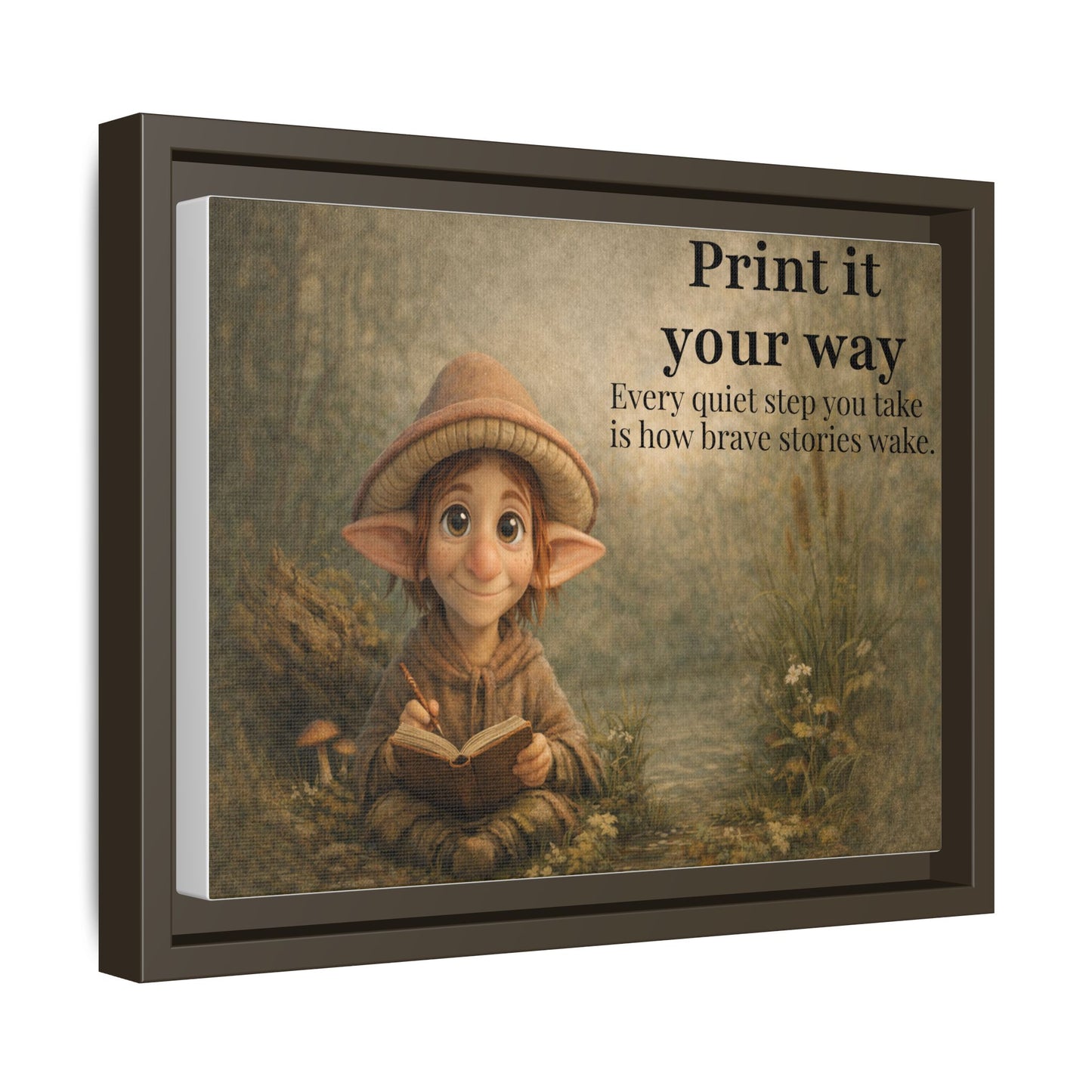 Peppercorn Woodland Reading Canvas Print – Whimsical Wall Art Gift - Golden Willow Emporium