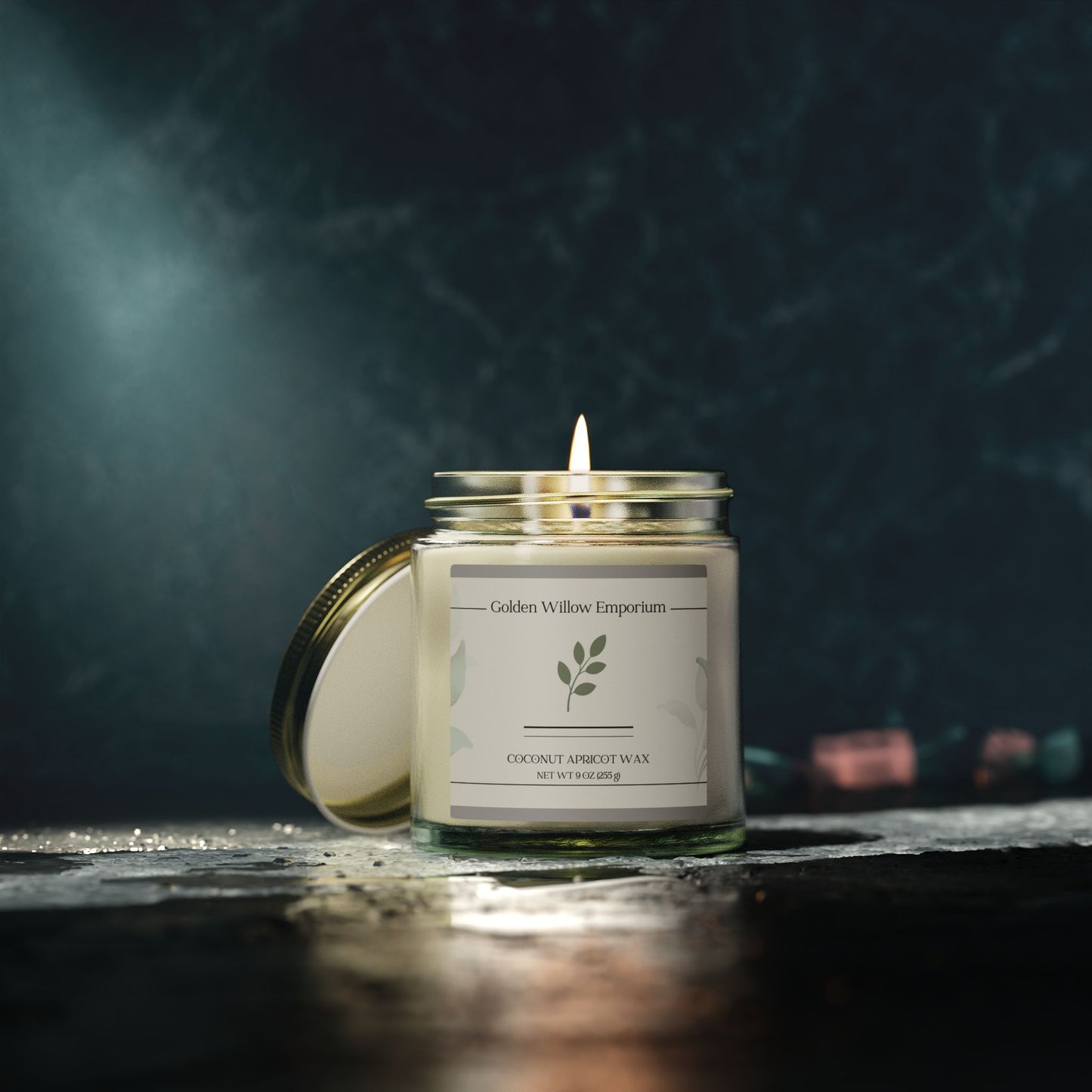 Quiet Moments Coconut Apricot Candle – Calm Gift for Her - Golden Willow Emporium