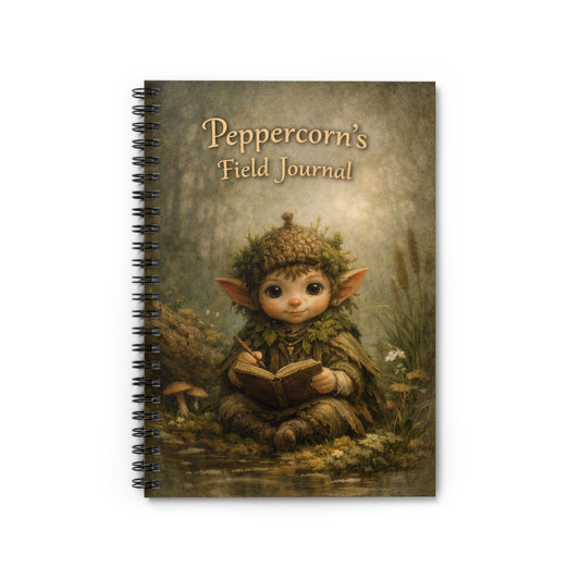 Peppercorn's Field Journal Spiral Notebook – Gift for Writers - Golden Willow Emporium