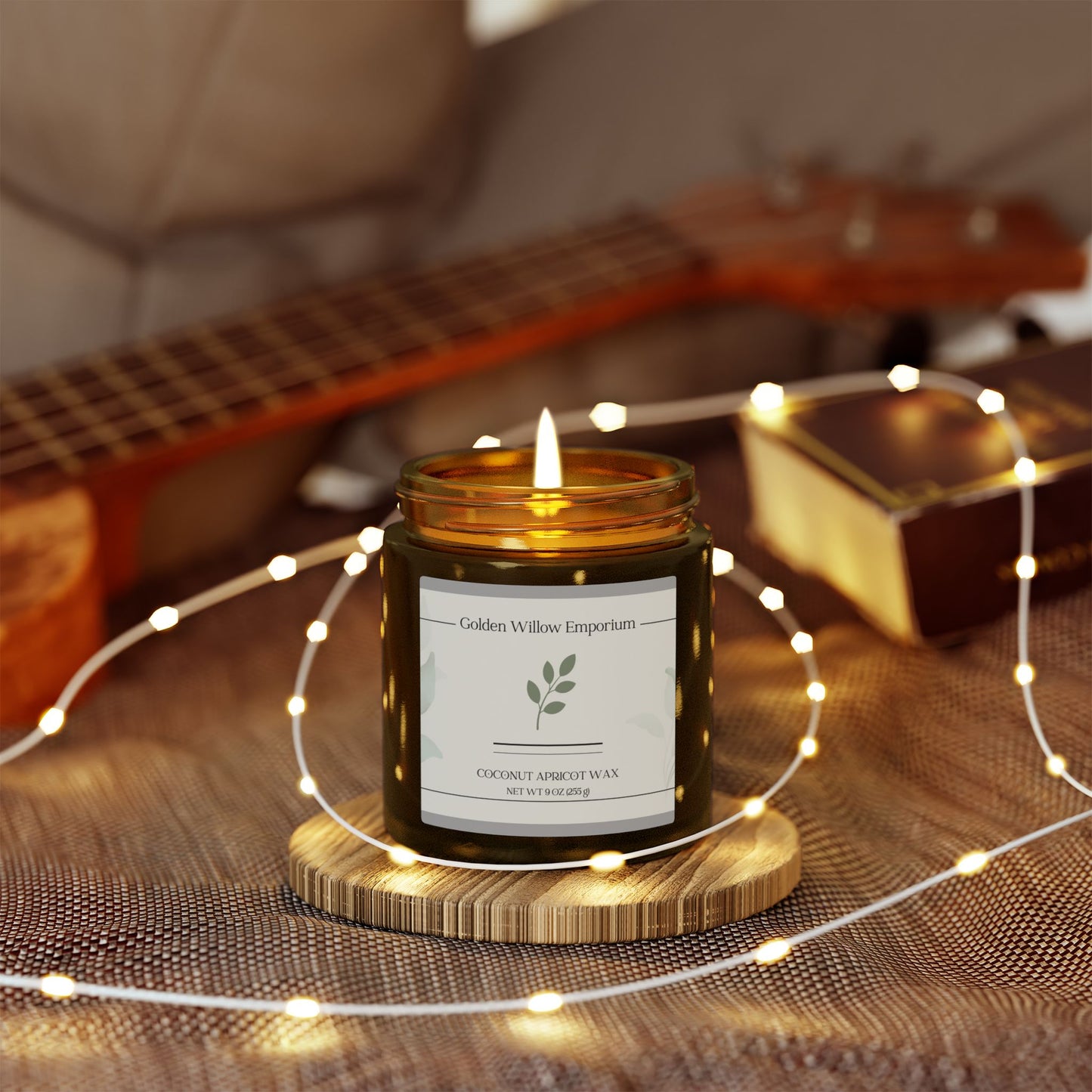 Quiet Moments Coconut Apricot Candle – Calm Gift for Her - Golden Willow Emporium