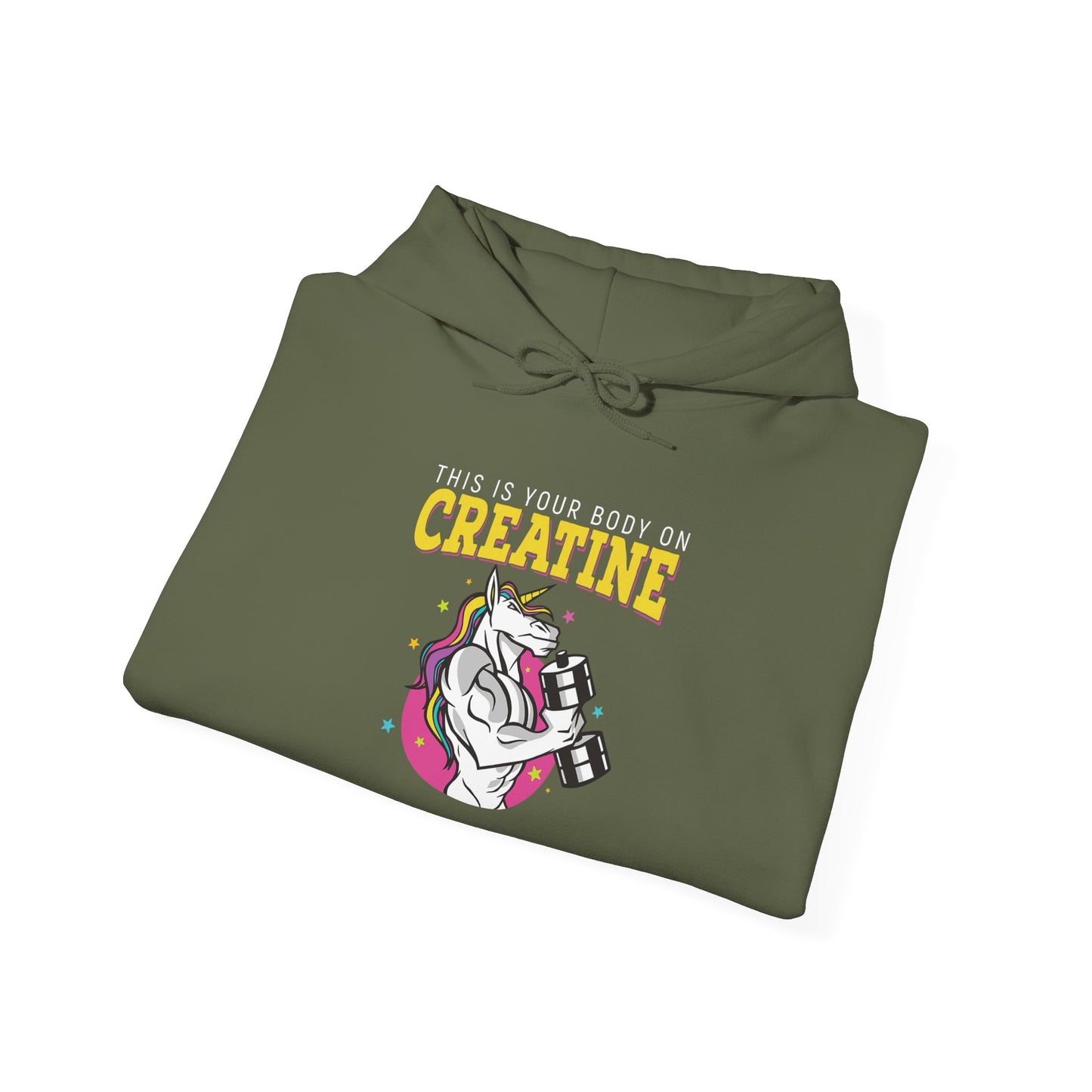 Creatine Unicorn – Unisex Gym Humor Hoodie