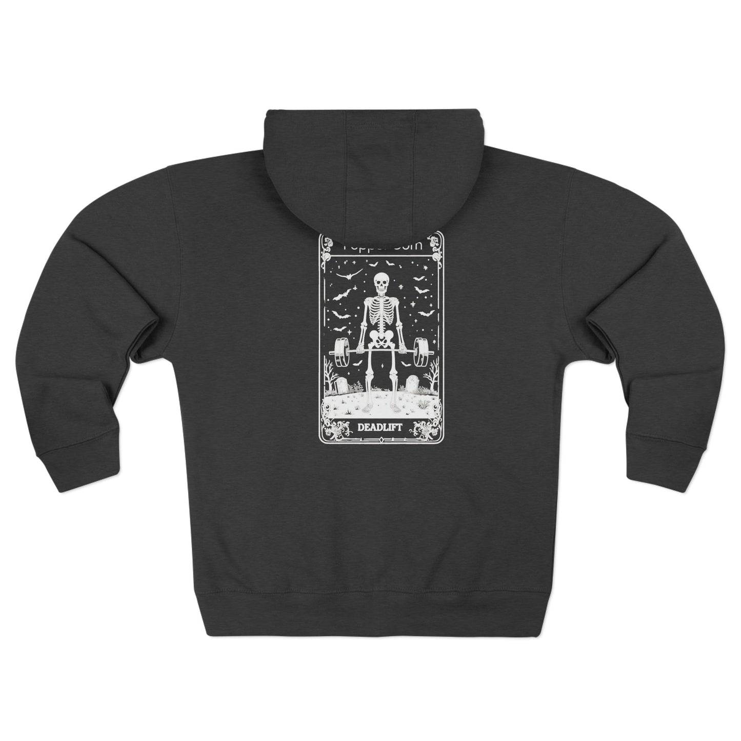 Tarot The Hierophant Zip Hoodie Personalized — Mystical Tarot Card Backprint Hoodie