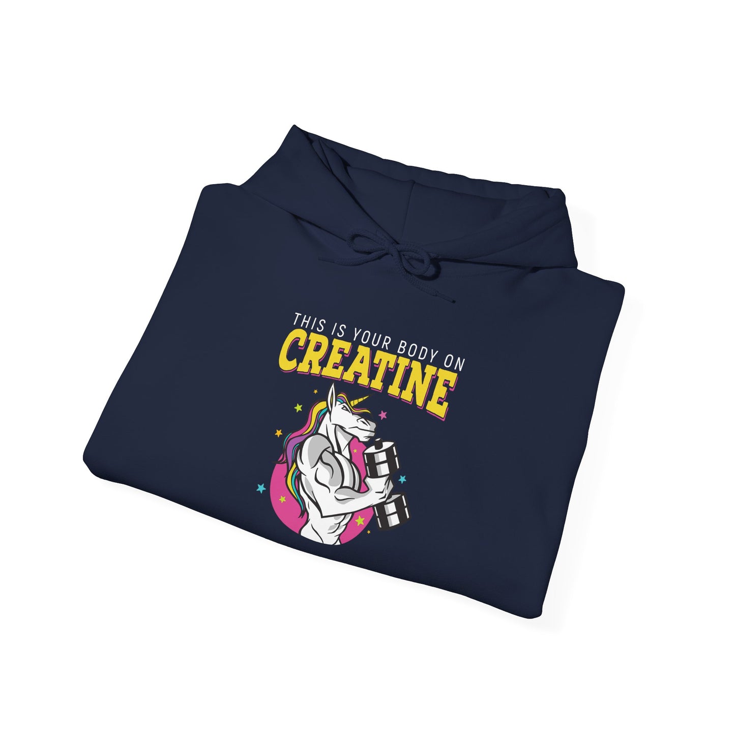 Creatine Unicorn – Unisex Gym Humor Hoodie