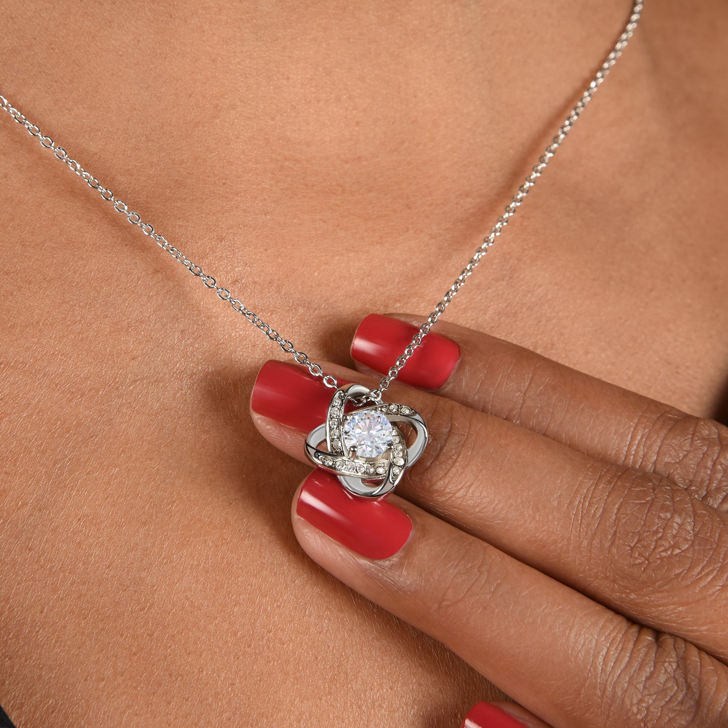 Love Knot Necklace from Dad to Daughter – I Will Always Be Here For You - Golden Willow Emporium