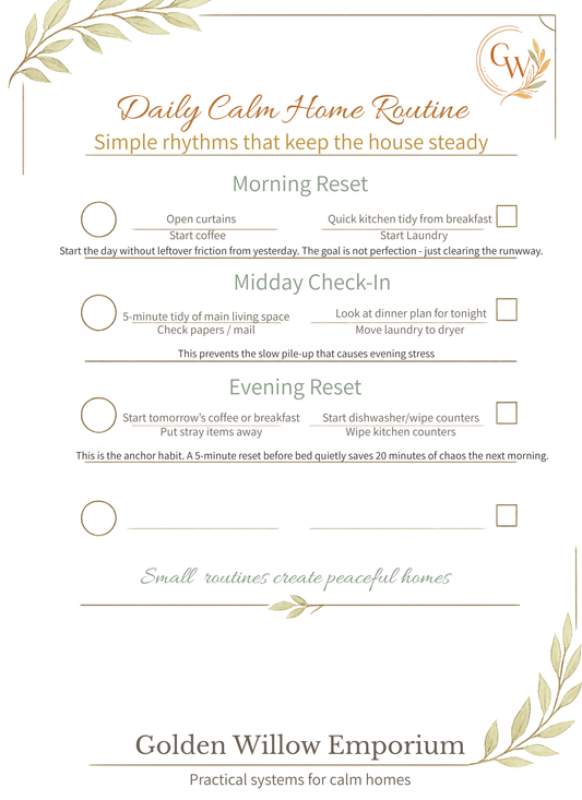 Calm Home Starter Kit – Printable Routine Bundle