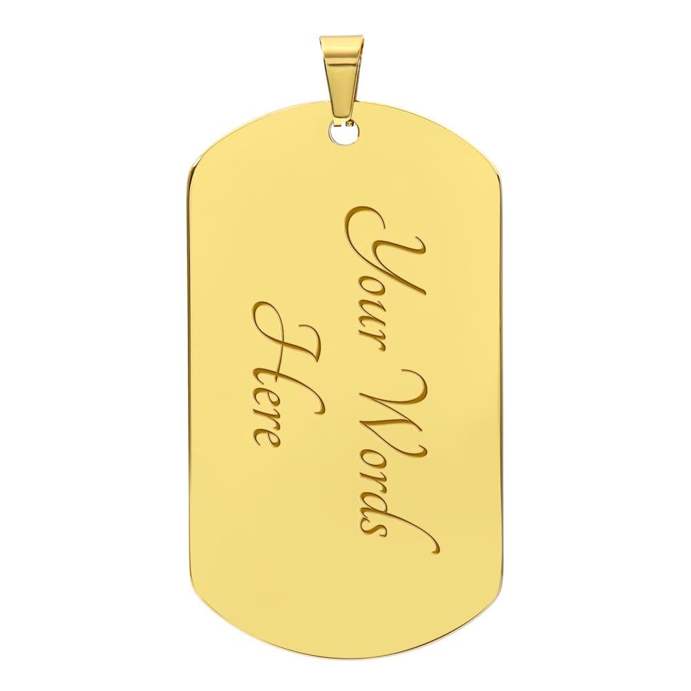 Engraved Dog Tag Graduation Gift for Son – Build Something That Lasts - Golden Willow Emporium
