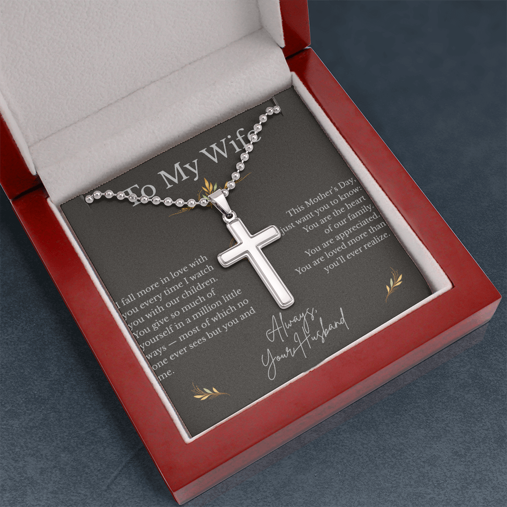 Artisan Cross Necklace – Meaningful Faith Gift for Her - Golden Willow Emporium