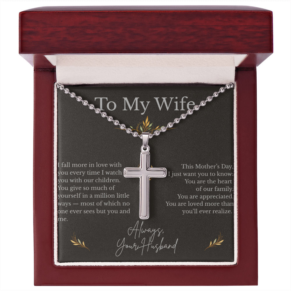 Artisan Cross Necklace – Meaningful Faith Gift for Her - Golden Willow Emporium