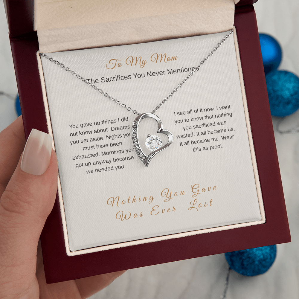 Nothing You Gave Was Ever Lost Necklace – Sacrifice Gift for Mom - Golden Willow Emporium