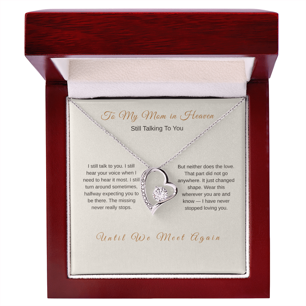 To My Mom in Heaven Necklace – Memorial Gift for Loss of Mother - Golden Willow Emporium