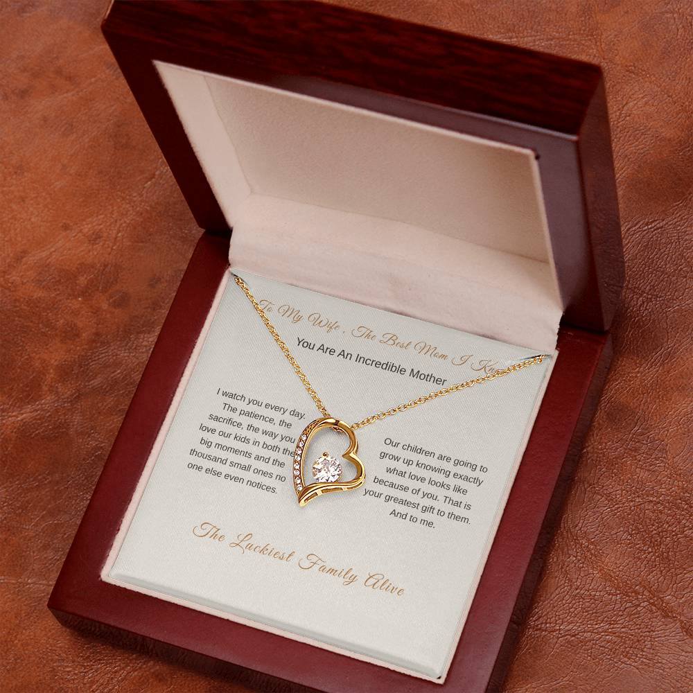 Forever Love Mother Necklace – Mother's Day Gift for Wife from Husband - Golden Willow Emporium