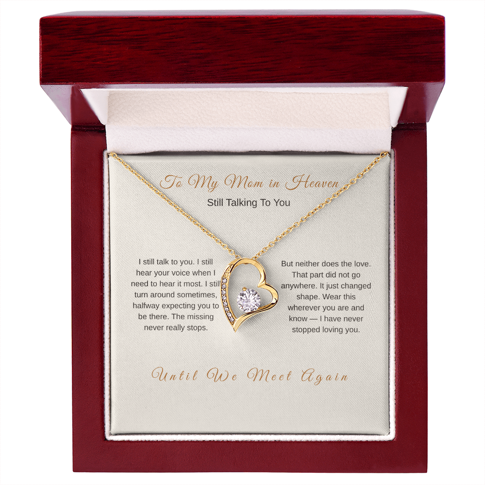 To My Mom in Heaven Necklace – Memorial Gift for Loss of Mother - Golden Willow Emporium
