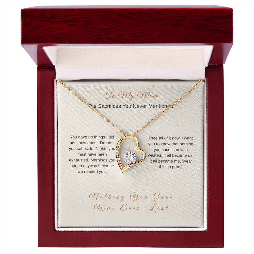 Nothing You Gave Was Ever Lost Necklace – Sacrifice Gift for Mom - Golden Willow Emporium