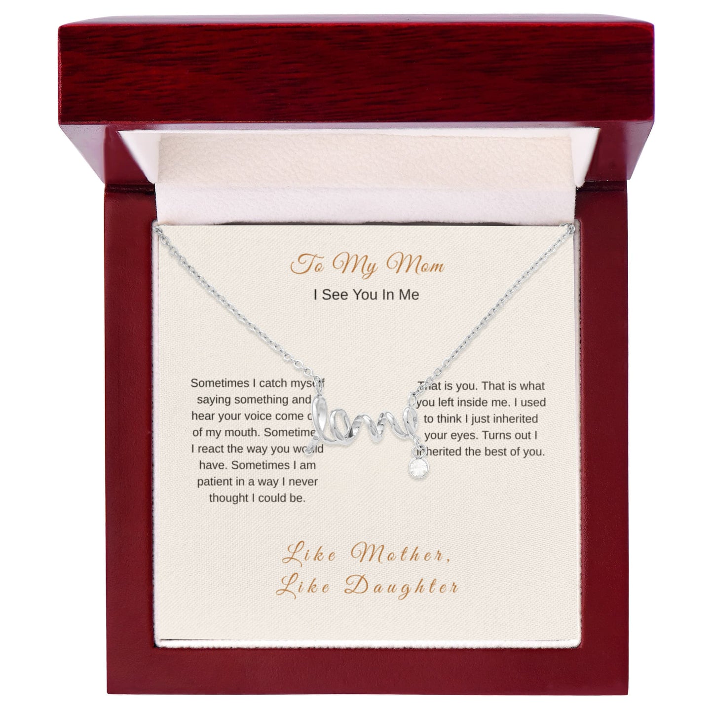 I See You in Me Necklace – Meaningful Gift for Mom from Daughter - Golden Willow Emporium