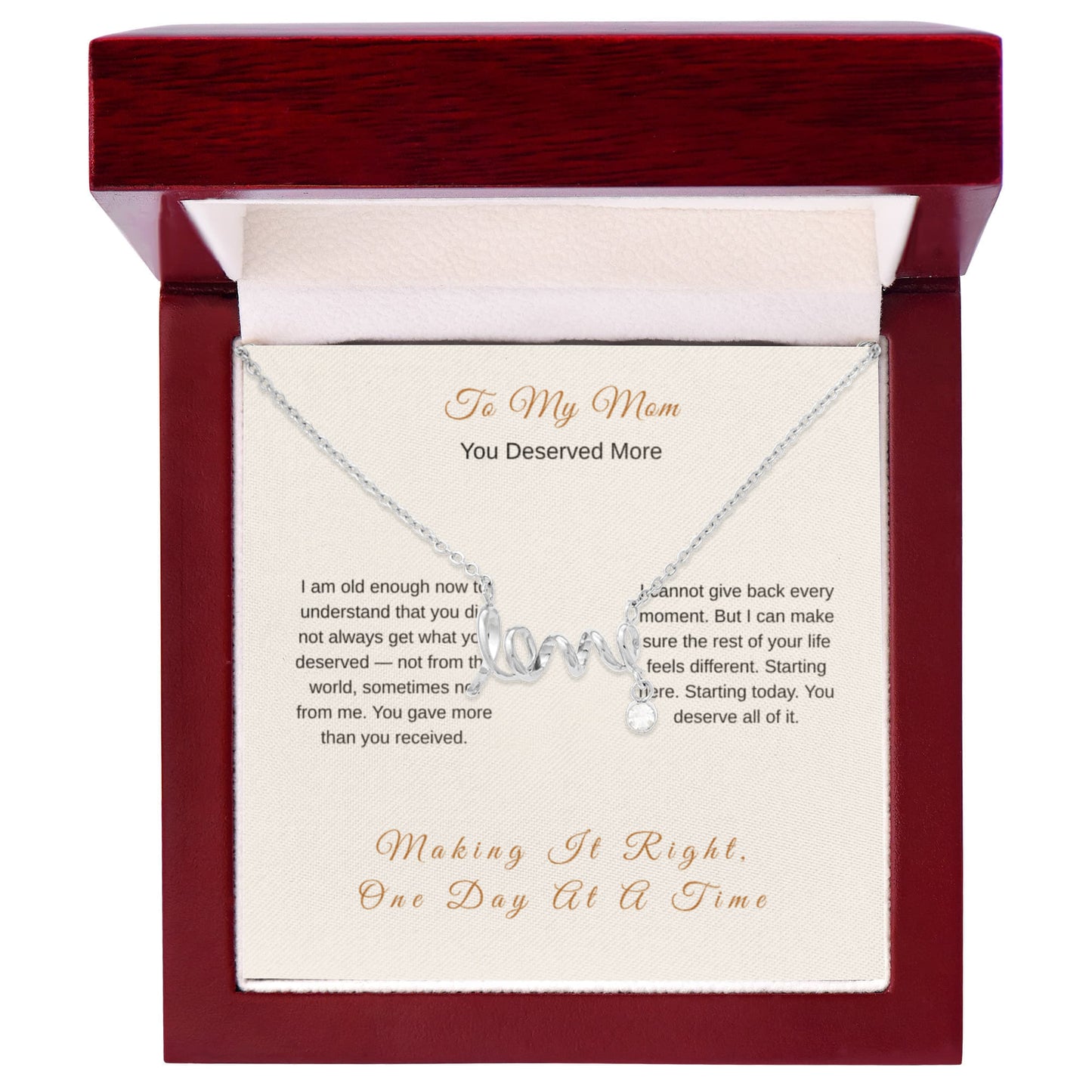 You Deserve Everything Necklace – Emotional Love Gift for Mom - Golden Willow Emporium