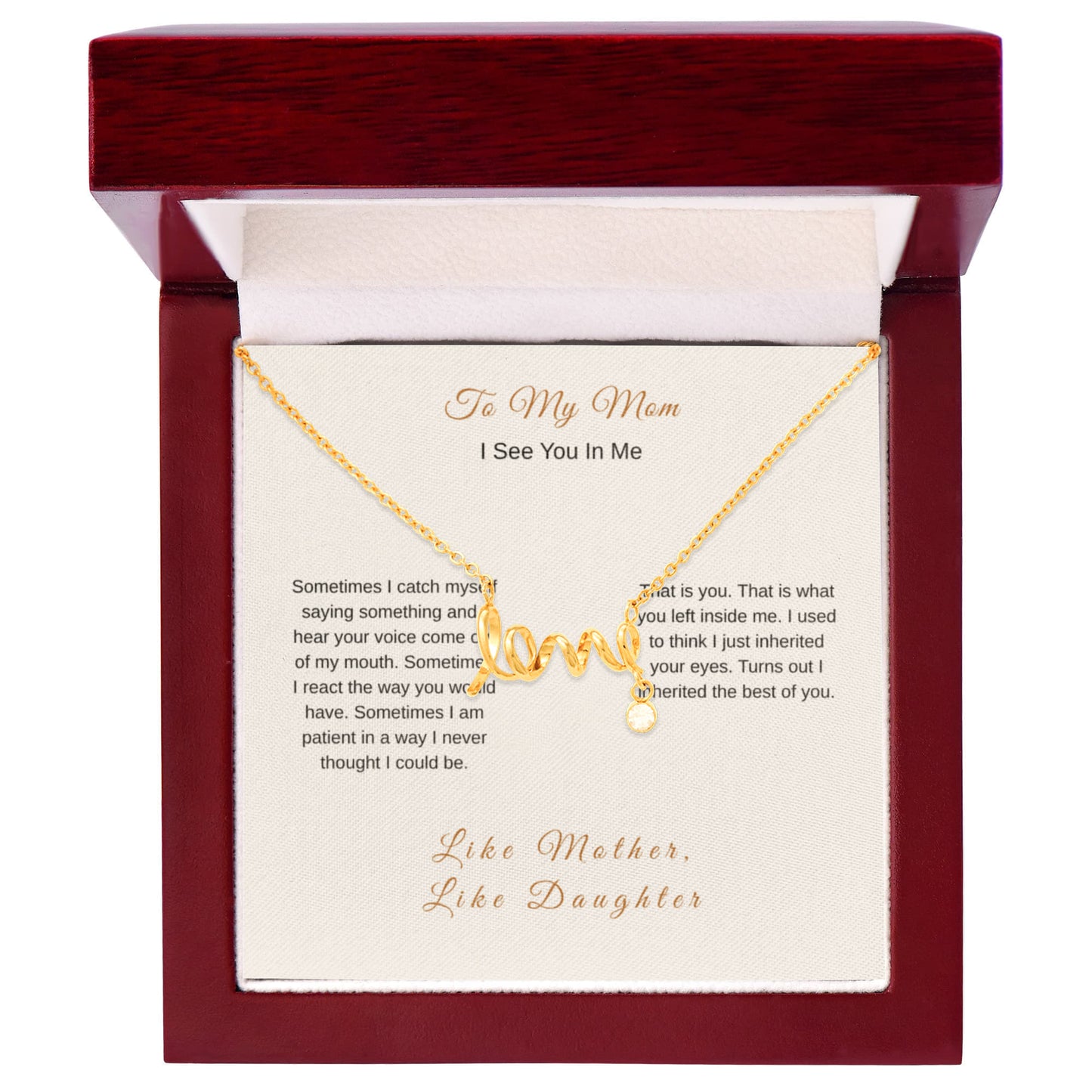 I See You in Me Necklace – Meaningful Gift for Mom from Daughter - Golden Willow Emporium