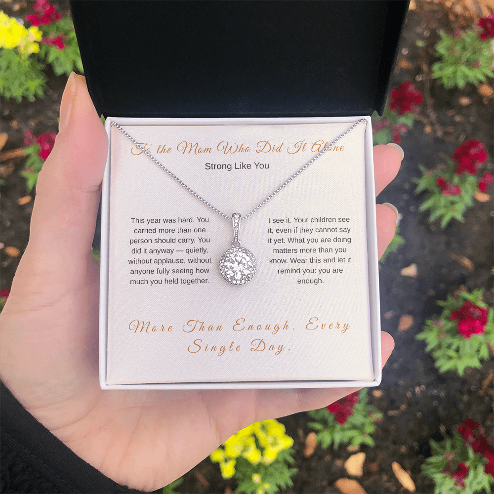 Strong Mom Necklace – Single Mom Mother's Day Gift - Golden Willow Emporium