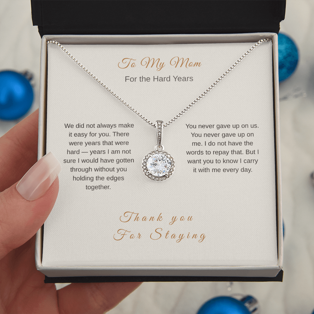 Thank You for Staying Necklace – Emotional Mother's Day Gift for Mom - Golden Willow Emporium