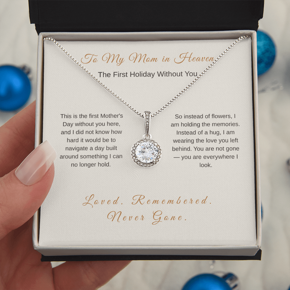 First Mother's Day Without You Necklace – Sympathy Gift for Loss of Mom - Golden Willow Emporium