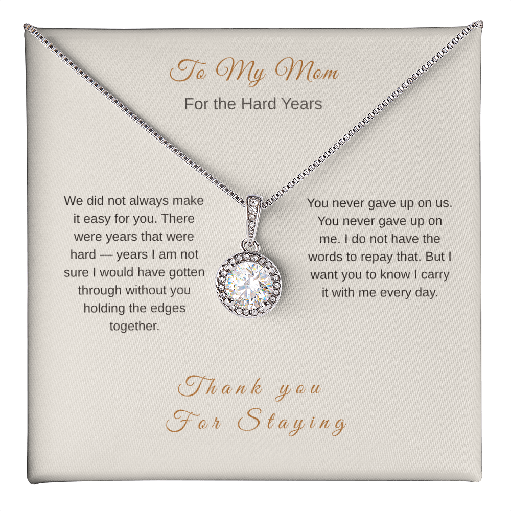 Thank You for Staying Necklace – Emotional Mother's Day Gift for Mom - Golden Willow Emporium
