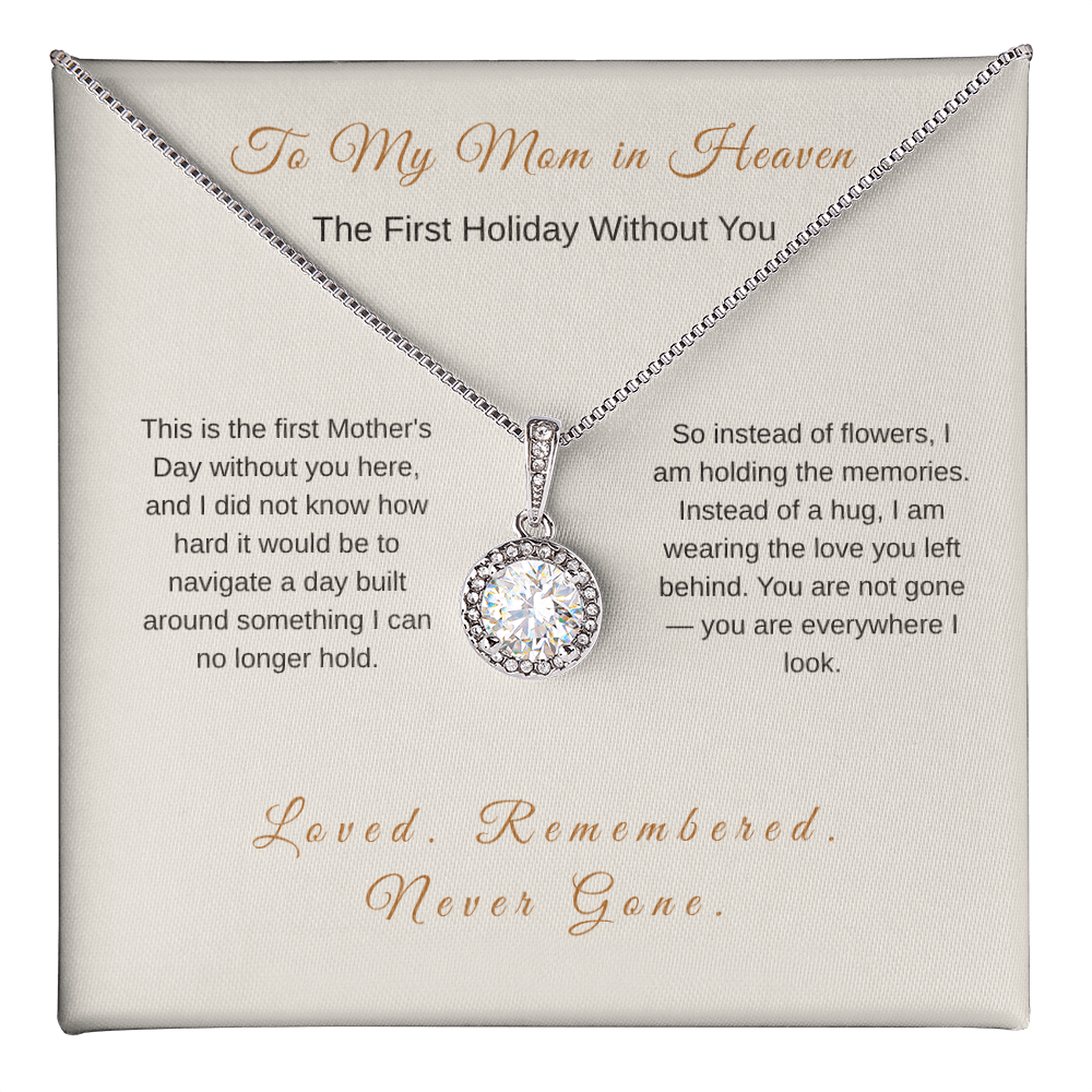 First Mother's Day Without You Necklace – Sympathy Gift for Loss of Mom - Golden Willow Emporium