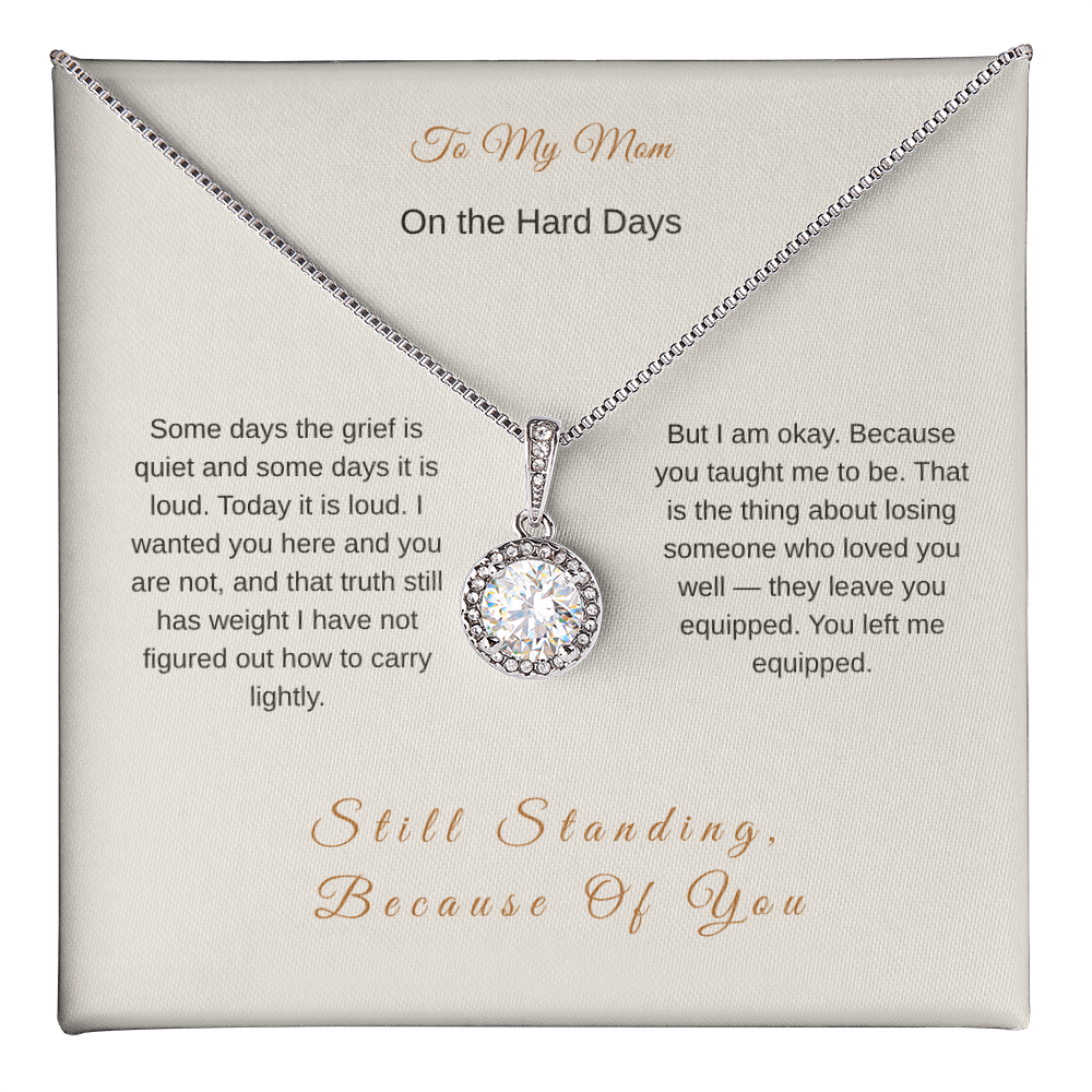 On the Hard Days Necklace – Grief Gift for Loss of Mom - Golden Willow Emporium