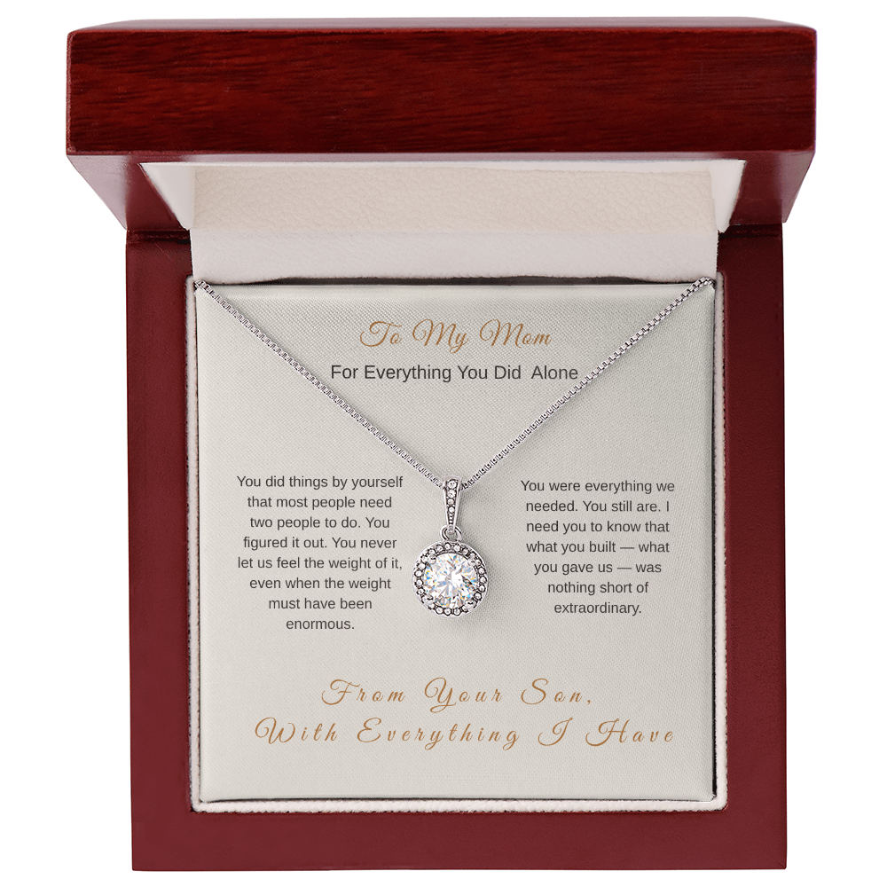 Strong Mom Necklace – Meaningful Mother's Day Gift for Her - Golden Willow Emporium