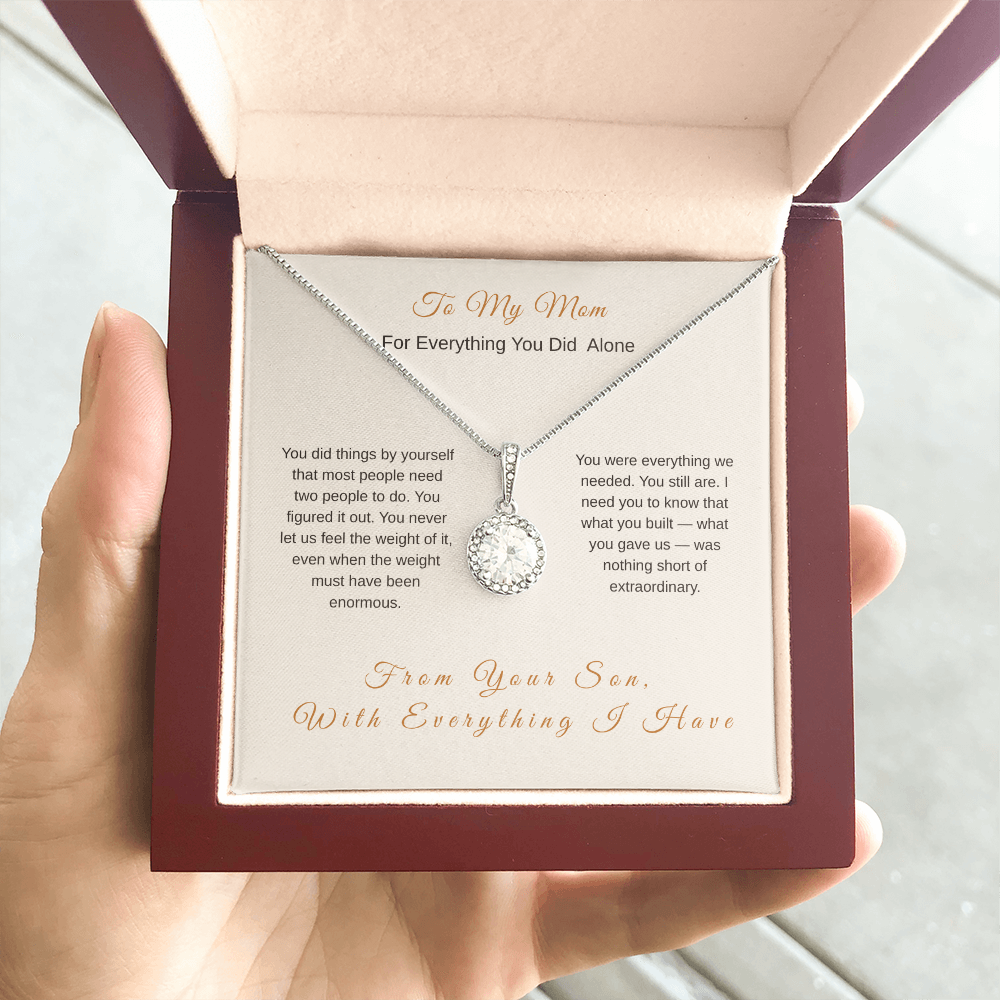 Strong Mom Necklace – Meaningful Mother's Day Gift for Her - Golden Willow Emporium