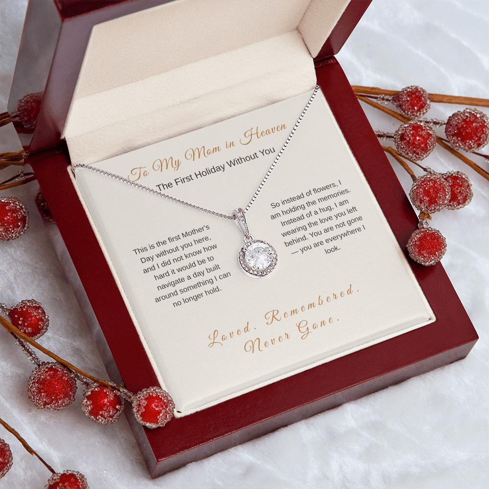 First Mother's Day Without You Necklace – Sympathy Gift for Loss of Mom - Golden Willow Emporium