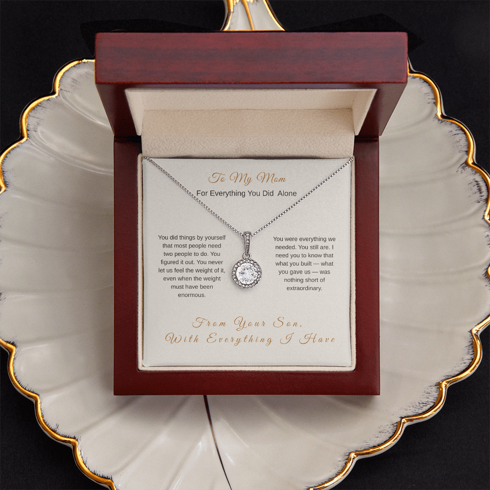 Strong Mom Necklace – Meaningful Mother's Day Gift for Her - Golden Willow Emporium