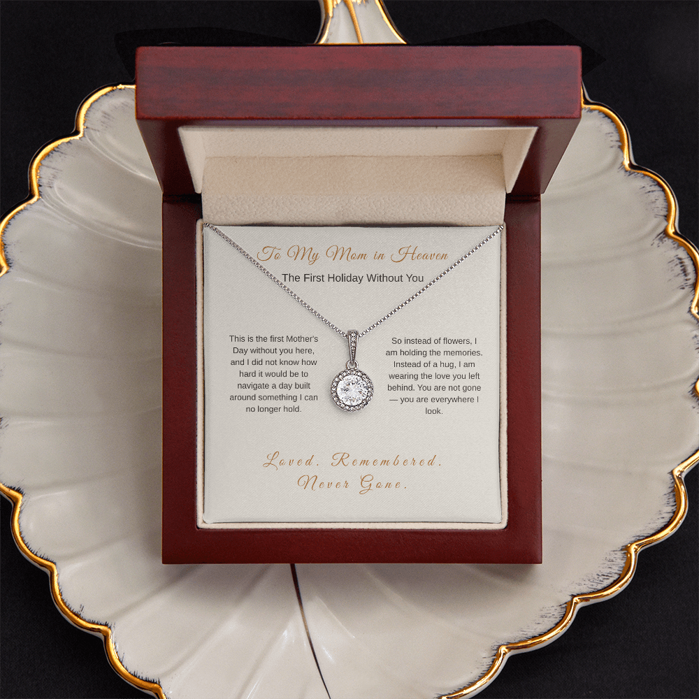 First Mother's Day Without You Necklace – Sympathy Gift for Loss of Mom - Golden Willow Emporium