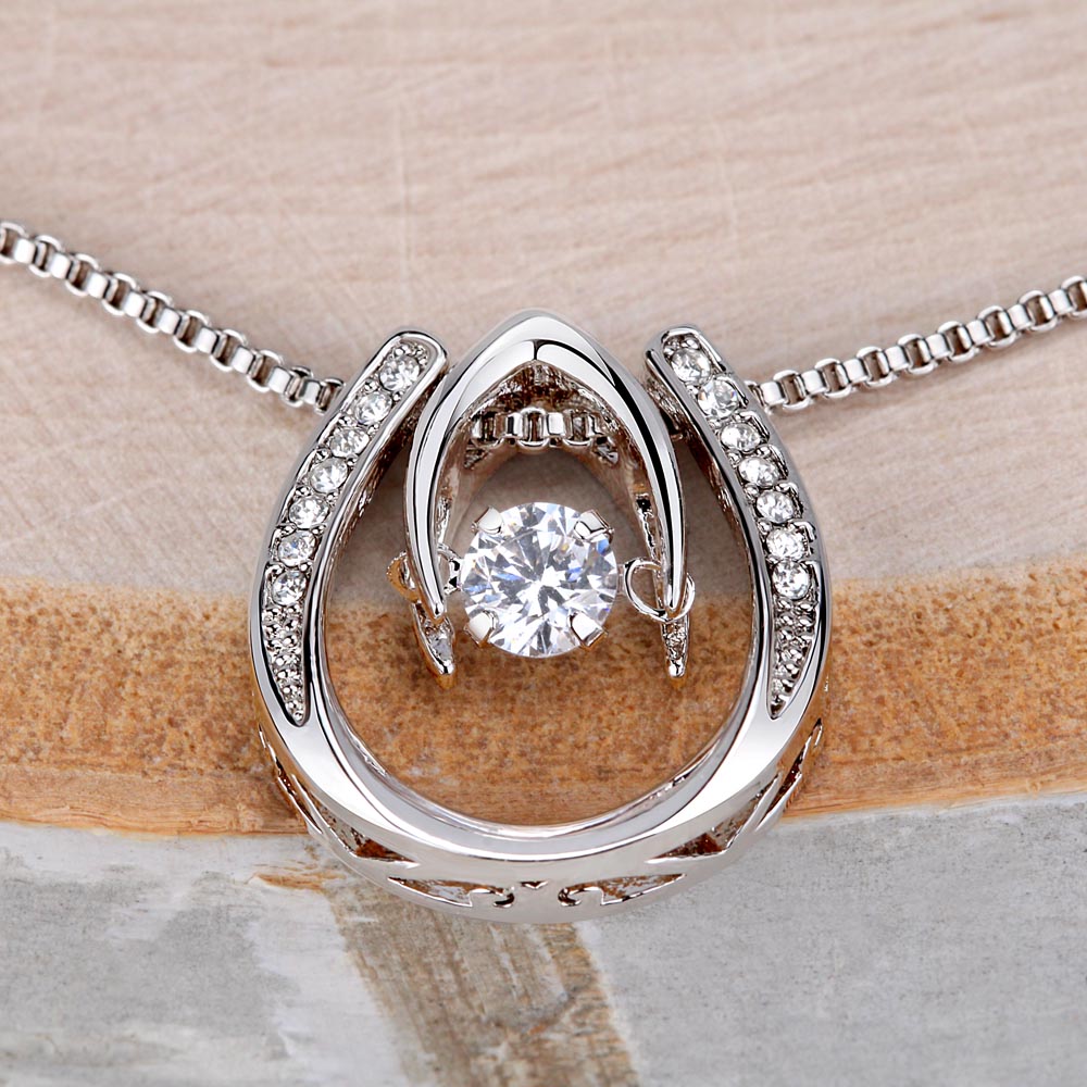 To My Wife – Mother's Day Gift – Lucky In Love Necklace – "The Luckiest Part Of My Life Is You"