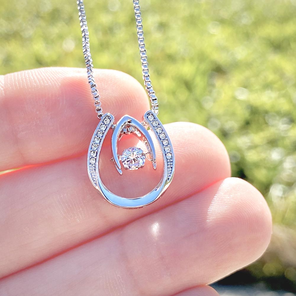 To My Wife – Mother's Day Gift – Lucky In Love Necklace – "The Luckiest Part Of My Life Is You"