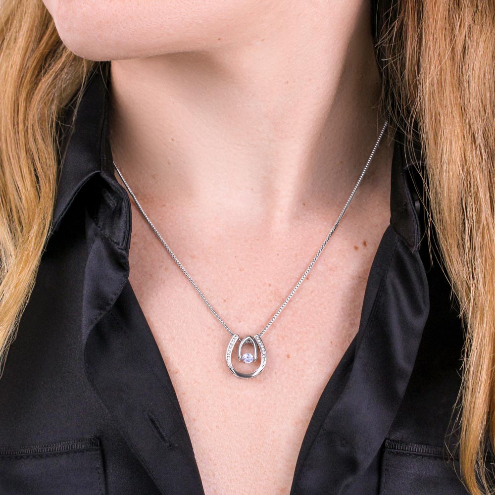To My Wife – Mother's Day Gift – Lucky In Love Necklace – "The Luckiest Part Of My Life Is You"