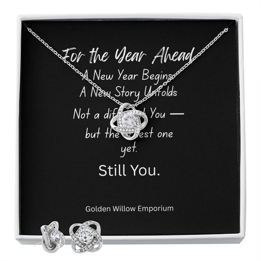 For the Year Ahead – Love Knot Necklace & Earring Set