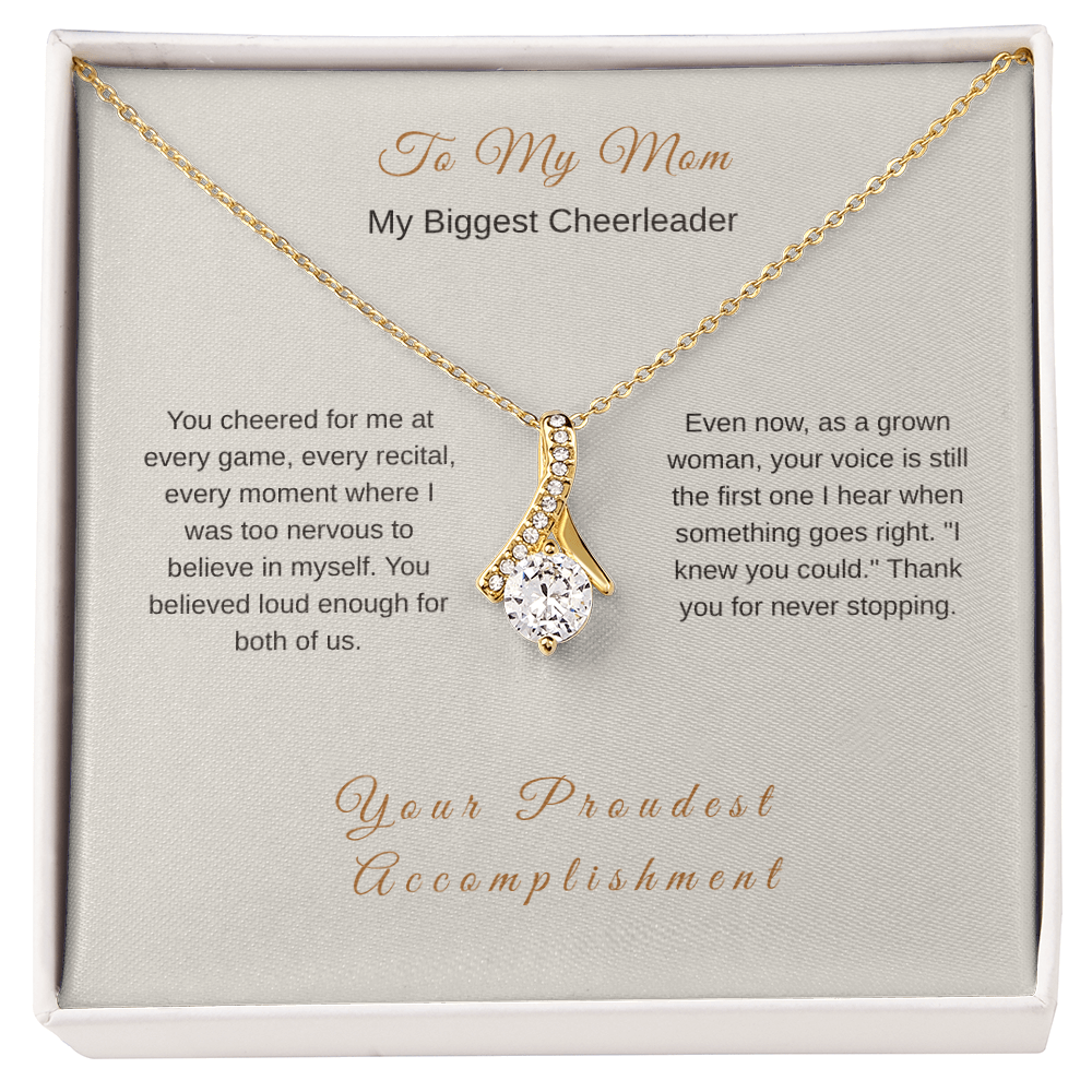 My Biggest Cheerleader Necklace – Proud Mom Gift - Golden Willow Emporium