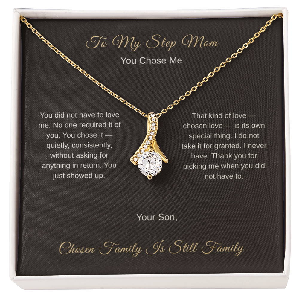 Bonus Mom Necklace – Chosen Family Gift for Stepmom - Golden Willow Emporium