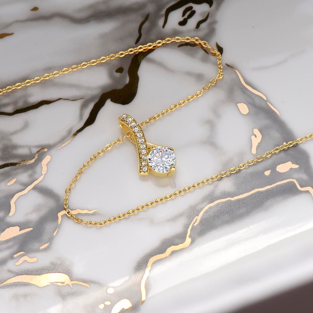 To the Woman Who Stayed Necklace – Stepmom Gift - Golden Willow Emporium