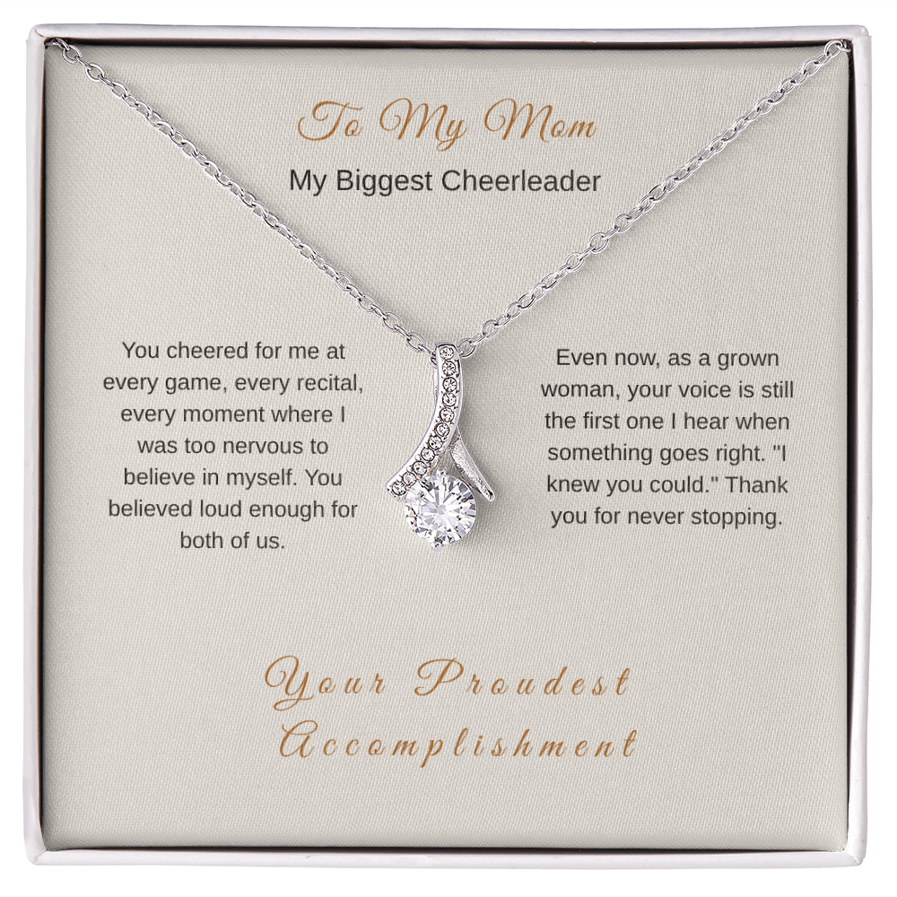 My Biggest Cheerleader Necklace – Proud Mom Gift - Golden Willow Emporium