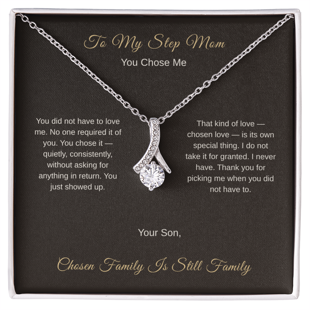 Bonus Mom Necklace – Chosen Family Gift for Stepmom - Golden Willow Emporium