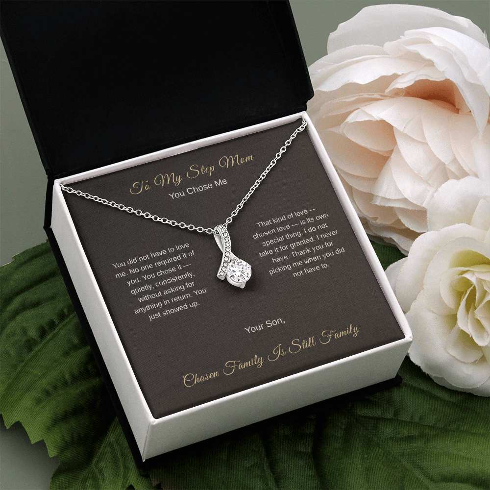 Bonus Mom Necklace – Chosen Family Gift for Stepmom - Golden Willow Emporium