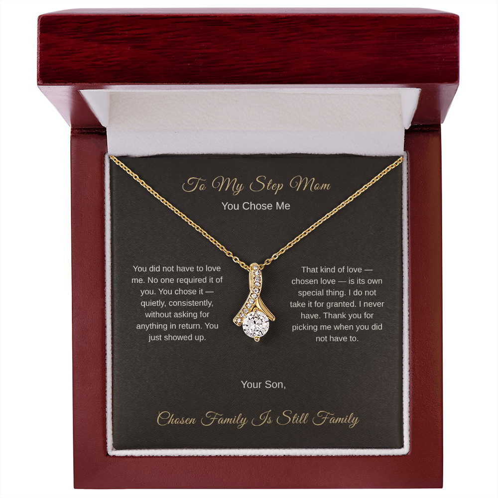 Bonus Mom Necklace – Chosen Family Gift for Stepmom - Golden Willow Emporium