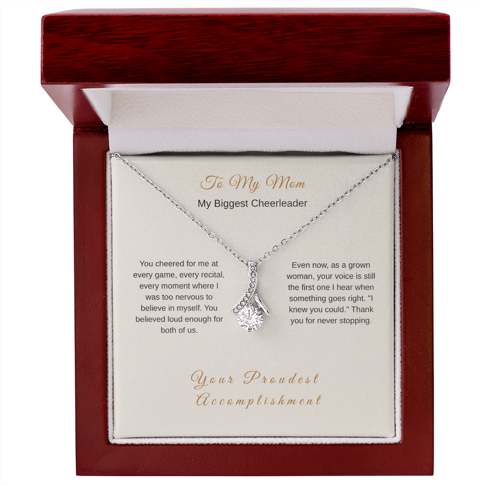 My Biggest Cheerleader Necklace – Proud Mom Gift - Golden Willow Emporium