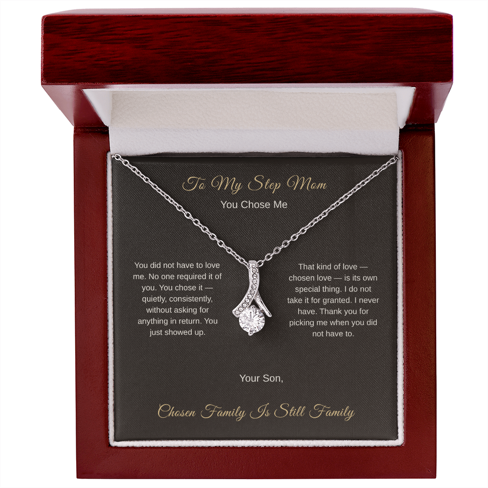 Bonus Mom Necklace – Chosen Family Gift for Stepmom - Golden Willow Emporium