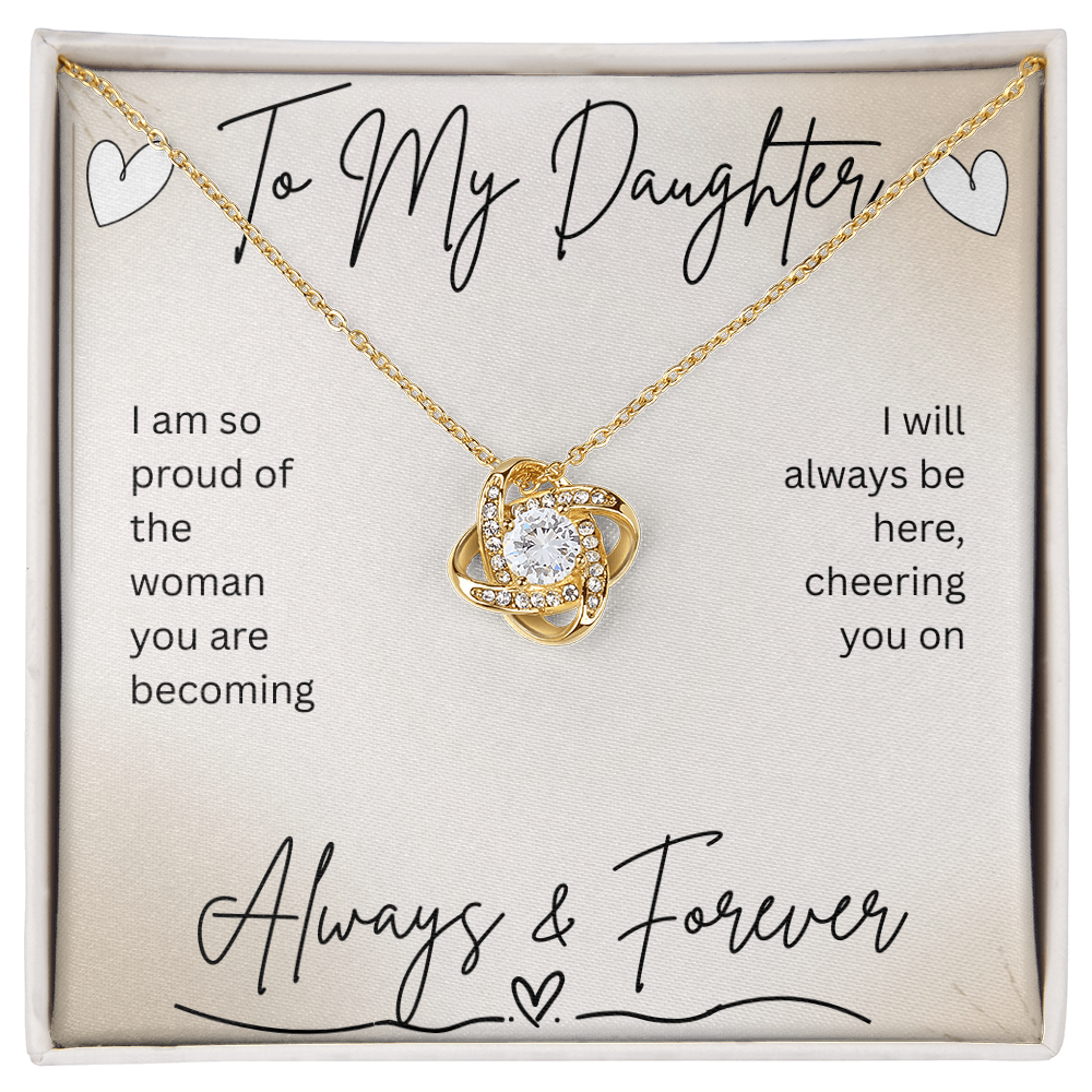 Love Knot Necklace Gift From Dad to Daughter – Golden Willow Emporium