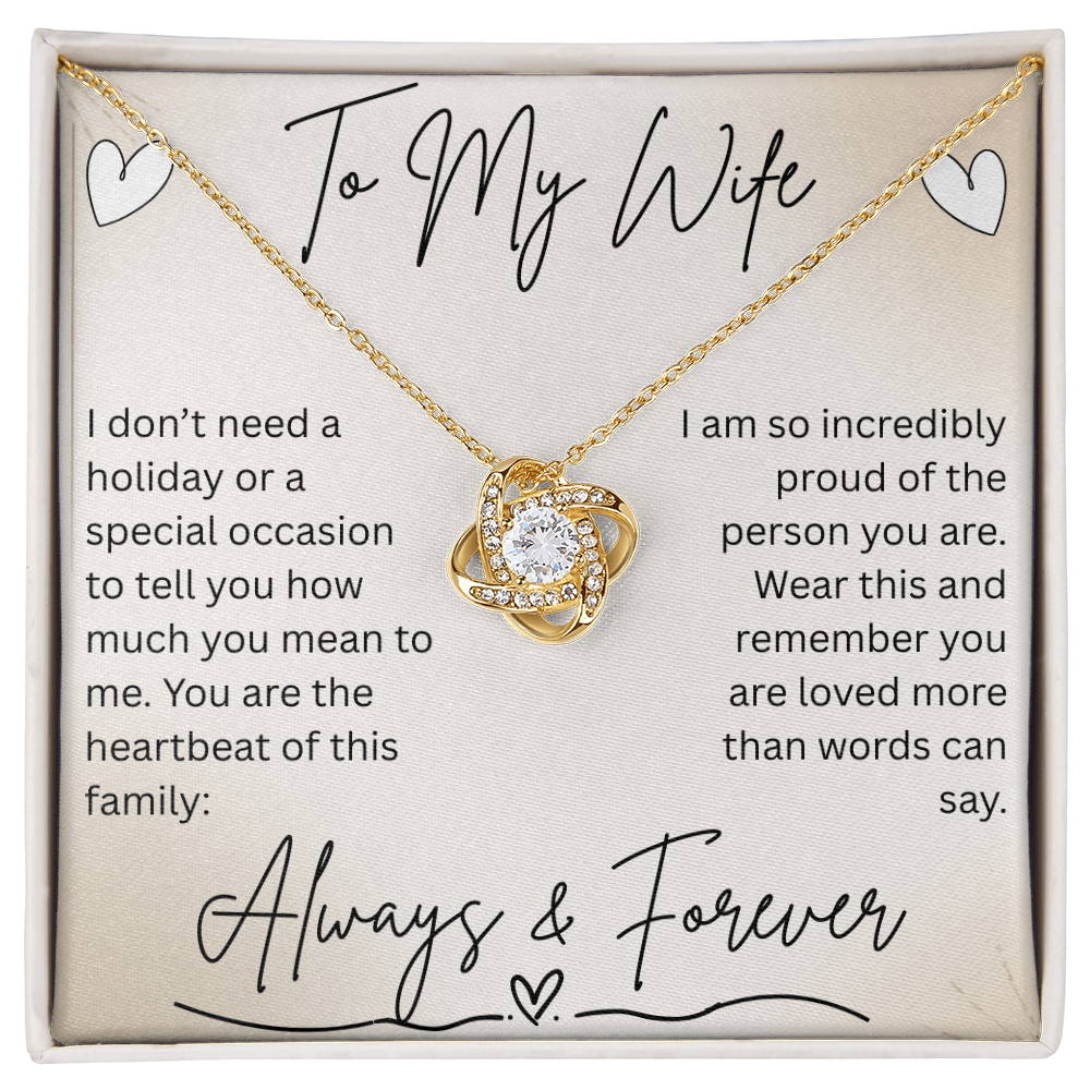 Love Knot Necklace - To My Wife