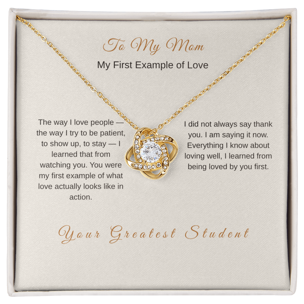 My First Example of Love Necklace for Mom – Emotional Gift from Son - Golden Willow Emporium