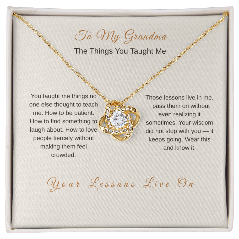 Grandma Necklace – The Lessons You Taught Me Meaningful Gift - Golden Willow Emporium